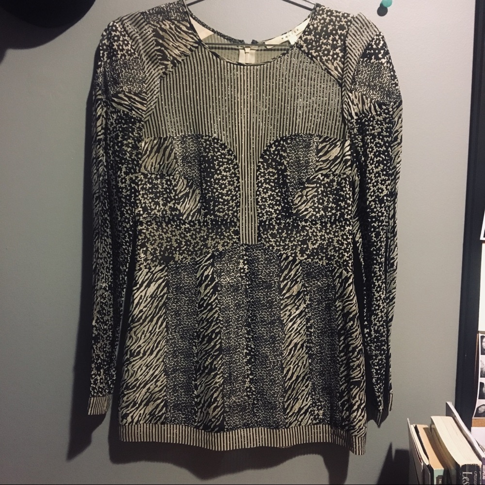 SOLD ✨ WALTER silk lurex blouse Size 2